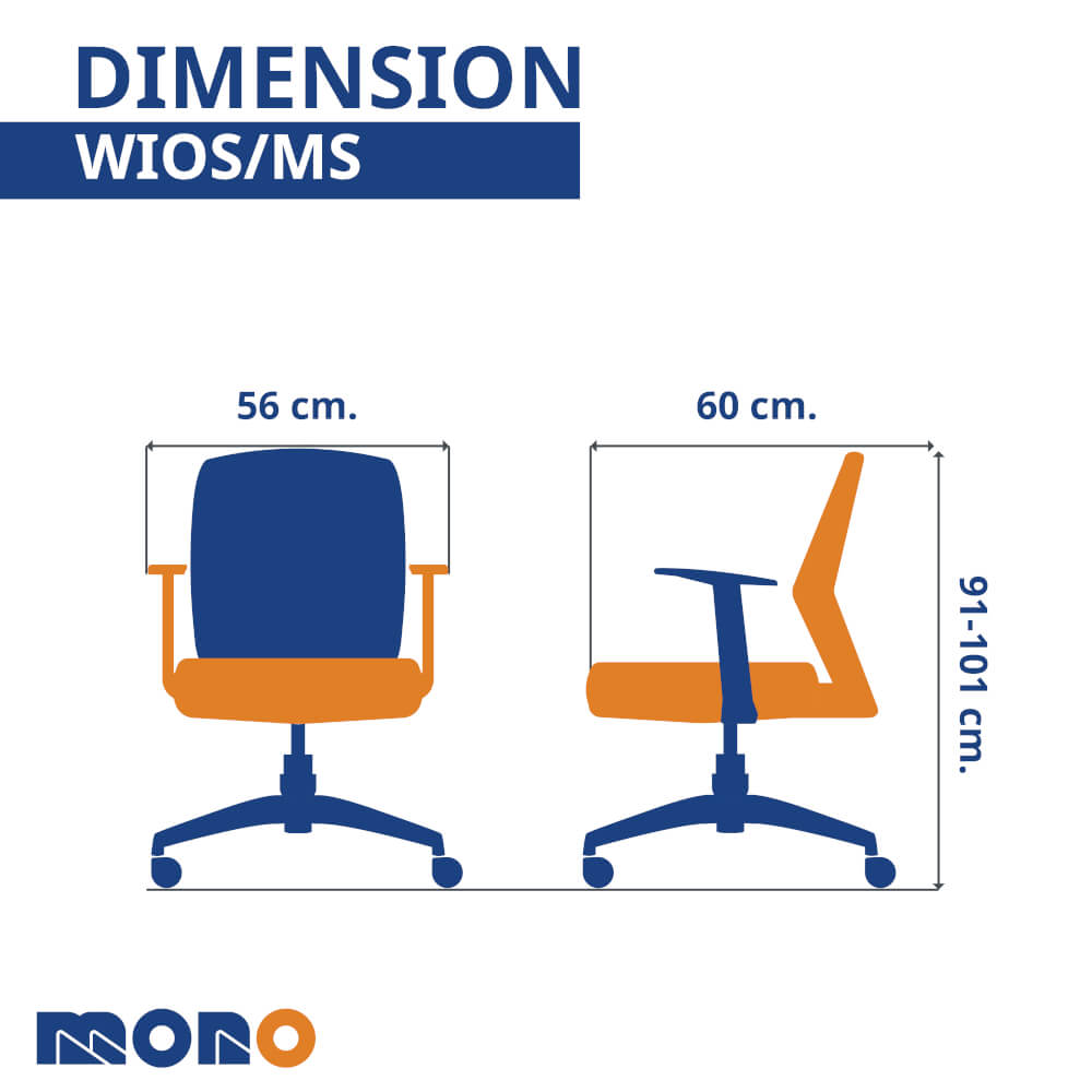 เก้าอี้สำนักงาน MONO FURNITURE รุ่น WIOS/MS สีดำ